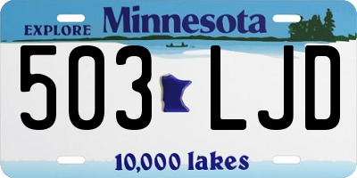MN license plate 503LJD