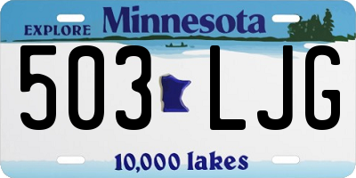 MN license plate 503LJG