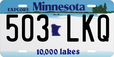 MN license plate 503LKQ