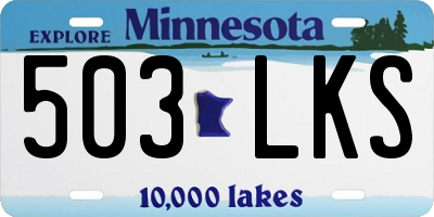 MN license plate 503LKS