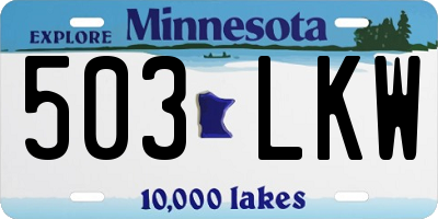 MN license plate 503LKW
