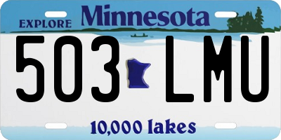 MN license plate 503LMU
