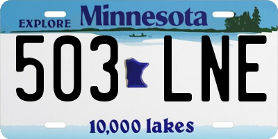MN license plate 503LNE