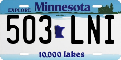 MN license plate 503LNI