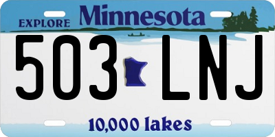 MN license plate 503LNJ
