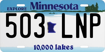 MN license plate 503LNP