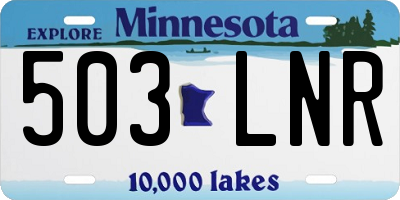MN license plate 503LNR
