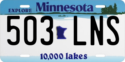 MN license plate 503LNS