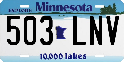 MN license plate 503LNV