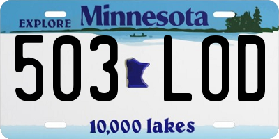 MN license plate 503LOD