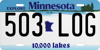 MN license plate 503LOG