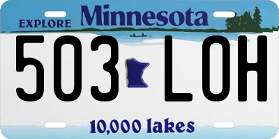 MN license plate 503LOH