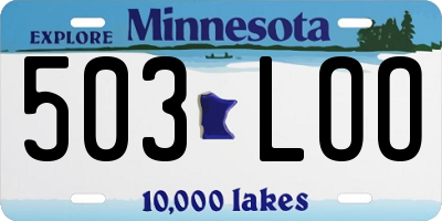 MN license plate 503LOO
