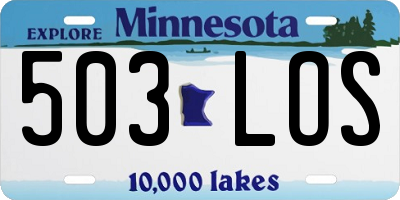 MN license plate 503LOS