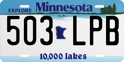 MN license plate 503LPB
