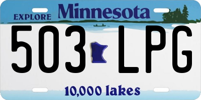 MN license plate 503LPG