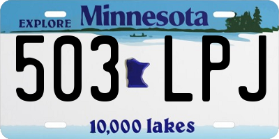 MN license plate 503LPJ