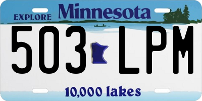 MN license plate 503LPM