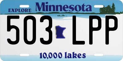 MN license plate 503LPP