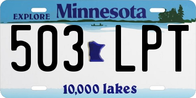 MN license plate 503LPT