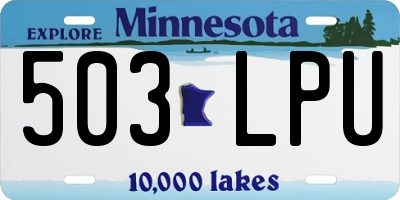 MN license plate 503LPU