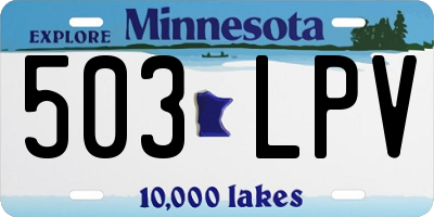 MN license plate 503LPV