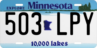MN license plate 503LPY