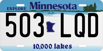 MN license plate 503LQD