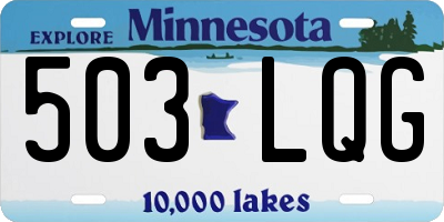 MN license plate 503LQG