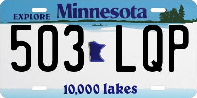 MN license plate 503LQP
