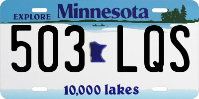 MN license plate 503LQS