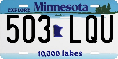 MN license plate 503LQU