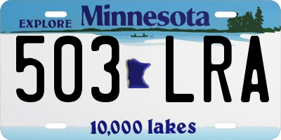 MN license plate 503LRA