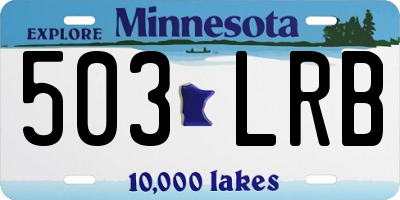 MN license plate 503LRB