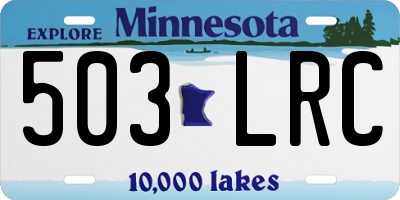 MN license plate 503LRC