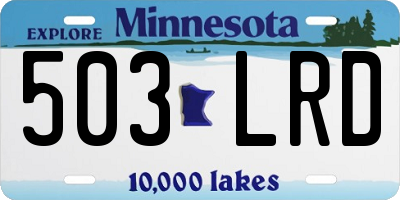 MN license plate 503LRD