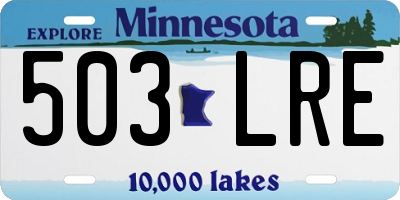 MN license plate 503LRE