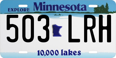 MN license plate 503LRH