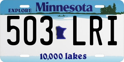 MN license plate 503LRI