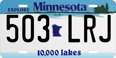 MN license plate 503LRJ