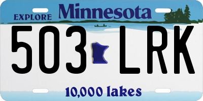 MN license plate 503LRK