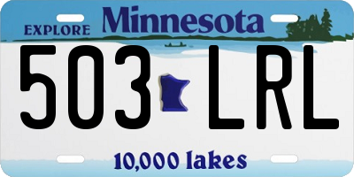 MN license plate 503LRL
