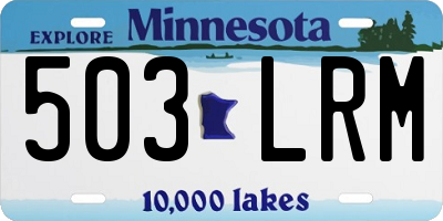 MN license plate 503LRM