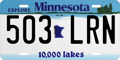MN license plate 503LRN