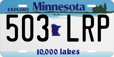 MN license plate 503LRP