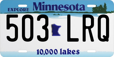 MN license plate 503LRQ