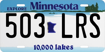 MN license plate 503LRS