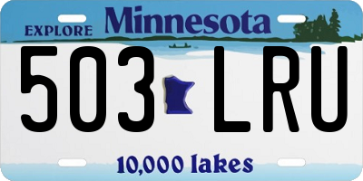 MN license plate 503LRU