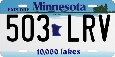 MN license plate 503LRV