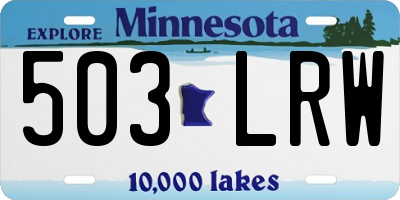 MN license plate 503LRW